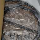 aboxoo Coffee Table Nesting Side Round Set of 2 End Table Top Sturdy Metal Frame Desk Centerpiece Living Room Bedroom Apartment Modern Industrial Simple Nightstand (Black Brown)