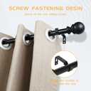 Curtain Rods for windows,1" Diameter Curtain Rod, 32-240" Standard Decorative Window Curtain Rod Set with Brackets for bathroom Kitchen Bedroom Window, Black