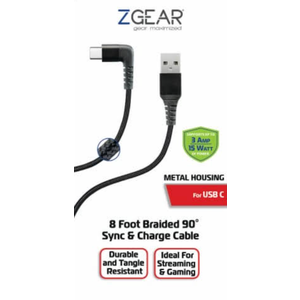 Zgear, Braided Cable USB C 8'