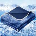 inhand Cooling Blanket Queen Size (90"x90"), Cooling Blankets for Hot Sleepers, Absorbs Heat to Keep Adults Cool for Summer Nights Sweats, Thin Cold Lightweight Blanket for Couch Bed, All Season Use