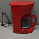 MELLERHOME 12-Cup Red Coffee Maker - Perfect for Home or Office, Borosilicate Carafe, Auto-Off, Reusable Filter, Anti-Drip, Keep-Warm Function, Clear Water Level Window, Red Kitchen Accessories
