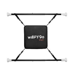 willpygo Doorway Punching Bag Mini Portable Boxing Bag Apartment Friendly Workouts Aerobic Exercise Stress Relief Boxing accessories Speed Bag Stand Sports Fitness Workout Equipment 28"-36" Size Black