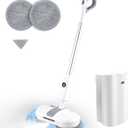 Cordless Electric Mop, Detachable Charging,Dual Motor Powerful Spin, Cordless Mop with LED Headlight/Water Sprayer, 250ML Large Water Tank Spin, Quiet Cleaning & Waxing-Suitable for Multi-layer Floors (Large/Digital display/2000mAH)