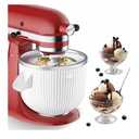 Ice Cream Maker Attachment for KitchenAid, Fits KitchenAid 4.5/5QT & 6QT Mixers, Frozen Ice Cream & Sorbet Gelato Maker, 2 Quart, White
Amazon's Choice