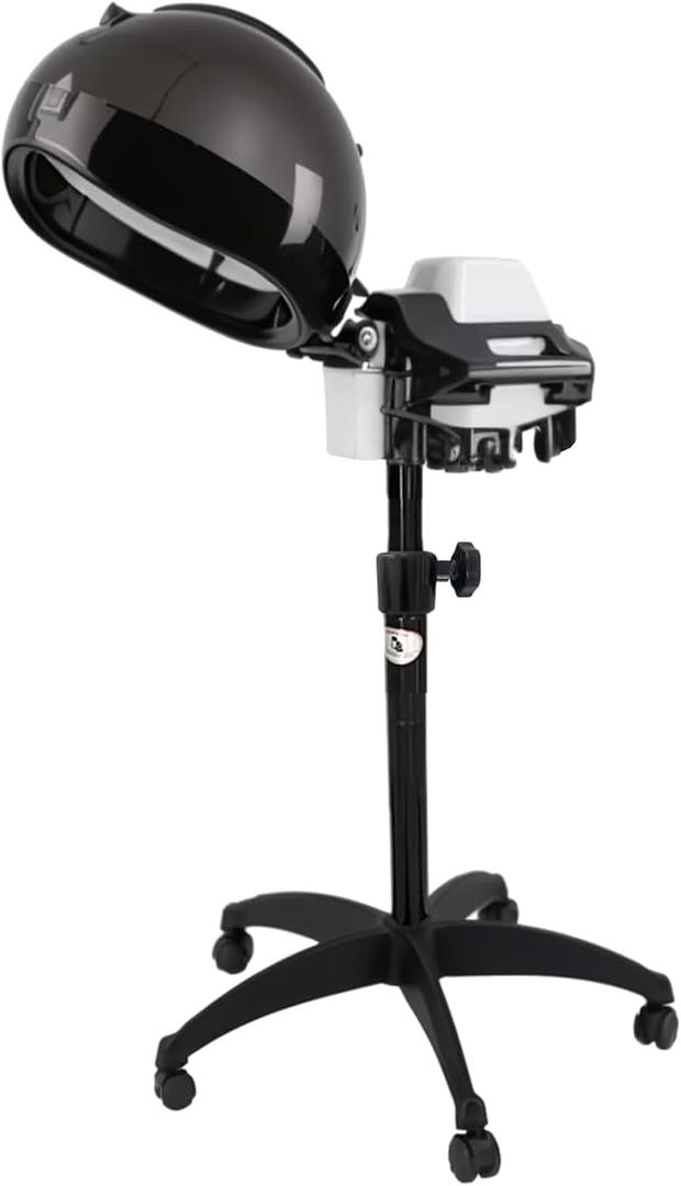 Professional Standing Hooded Hair Steamer for deep Scalp Conditioning,Adjustable time and Temperature Settings with Dry-Run Protection,Salon Station spa Equipment,Suitable for Home and Barbershop use