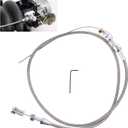 36" Stainless Steel Braided Throttle Cable Kit Compatible with 97-07 Chevrolet/Chevy LS1 Engine 4.8L 5.3L 5.7L 6.0L Throttle Cable Repair Kit Stainless Steel Accelerator Cable