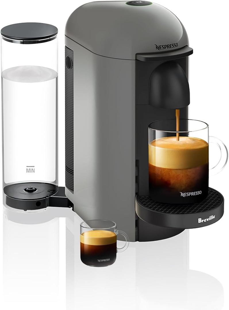 Nespresso Vertuo Plus Coffee and Espresso Maker by Breville, Grey