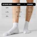 CS CELERSPORT 2/5 Pairs Ankle Compression Socks for Men and Women Running Athletic Socks (White, XXL)