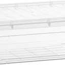 Superio 13.7 Qt Clear Plastic Storage Bins with Lids and Latches, Organizing Containers, Stackable Plastic Bin for Home, Garage, School, and Office