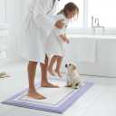 GRANNY SAYS Microfiber Bathroom Rugs Non Slip Washable, Water Absorbent Bathroom Mats for Tub, Soft Bath Mats for Bath Floor & Shower, Bath Rug, 20" x 32", Purple (1'8" x 2'8" (Rectangular))