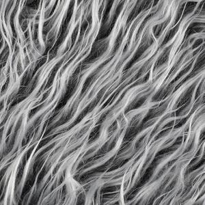 Tatuo Faux Fur Fabric Christmas Fluffy Fuzzy Craft Fake Fur Cuts Shaggy Synthetic Plush Patch Sewing DIY Winter Halloween Costume Gnome Beard Miniature Dolls Rugs Mats Gift(White Gray,60 x 18 Inch)