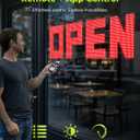 50"x17" Large LED Open Sign with Remote and Bluetooth App, Super Bright Open Signs for Business, Dimmable Big Open Sign for Storefront Window Bar Salon Cafes Retail Shops Red