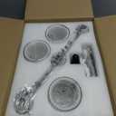 Stainless Steel Bathroom Vanity Light Over Mirror, 3 Light Brushed Nickel Bathroom Light Fixtures with Milk Glass and Clear Glass Shades, Modern Vanity Lighting Wall Mount