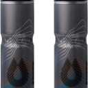 HydraPak | Polar Bottle - Polar Surge Insulated Bike Water Bottle 2-Pack - High Flow, Cycling & Sports Squeeze Bottle (Ascent Black, 700ml / 24oz)