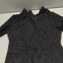 Women's Elegant High Neck Short Sleeves Lace Cocktail Party Dress Size Small