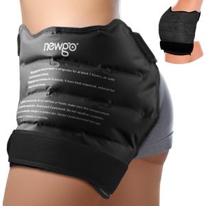 NEWGO Ice Pack for Hip Replacement Surgery, Gel Cold Pack Hip Ice Wrap for Hip Bursitis, Sciatica, Flexor Pain, Inflammation, Swelling, Black