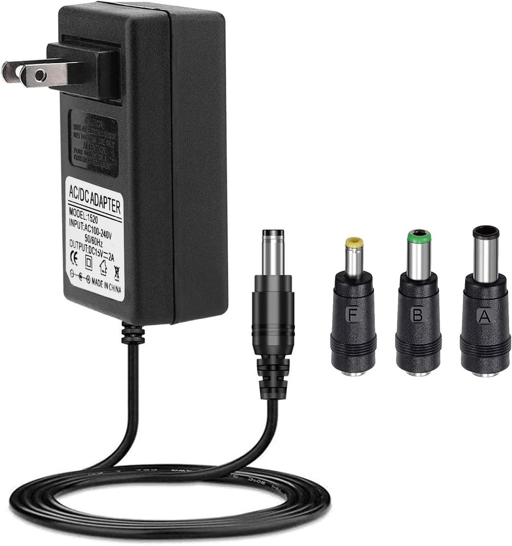 15V 2A AC DC Power Supply Adapter Charger Cable Cord for Theragun Mini 1.0 G4 Theragun Prime/Prime pro Theragun Massager Gun Dewalt DXAEPS14, W-King T11, Bluetooth Speaker