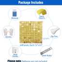 8 x 8 FT Light Gold Shimmer Wall Backdrop for Party Decorations - 64 Pcs Square Sequin Backdrop Panels for Birthday Disco Engagements Graduations Prom Home Decor Party Supplies