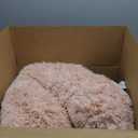 Bedfolks Calming Donut Dog Bed - 36" Round, Fluffy, Anti-Anxiety, Machine Washable Pet Bed (Pink, Large)