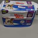 Four Paws Wee-Wee Super Absorbent Unscented Pee Pads for Dogs & Puppies with Insta-Rise Border, Leak-Proof Dog Housebreaking Potty Training Floor Protection, 24" x 24", 40 Count