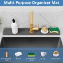 24'' Longer Faucet Mat for Kitchen Sink [Diatomite Stone Super Fast Drying] Stone Faucet Mat for Kitchen Sink Splash Guard Sinks Stones Quick Dry Around Faucets Stones Drying Mats Bathroom