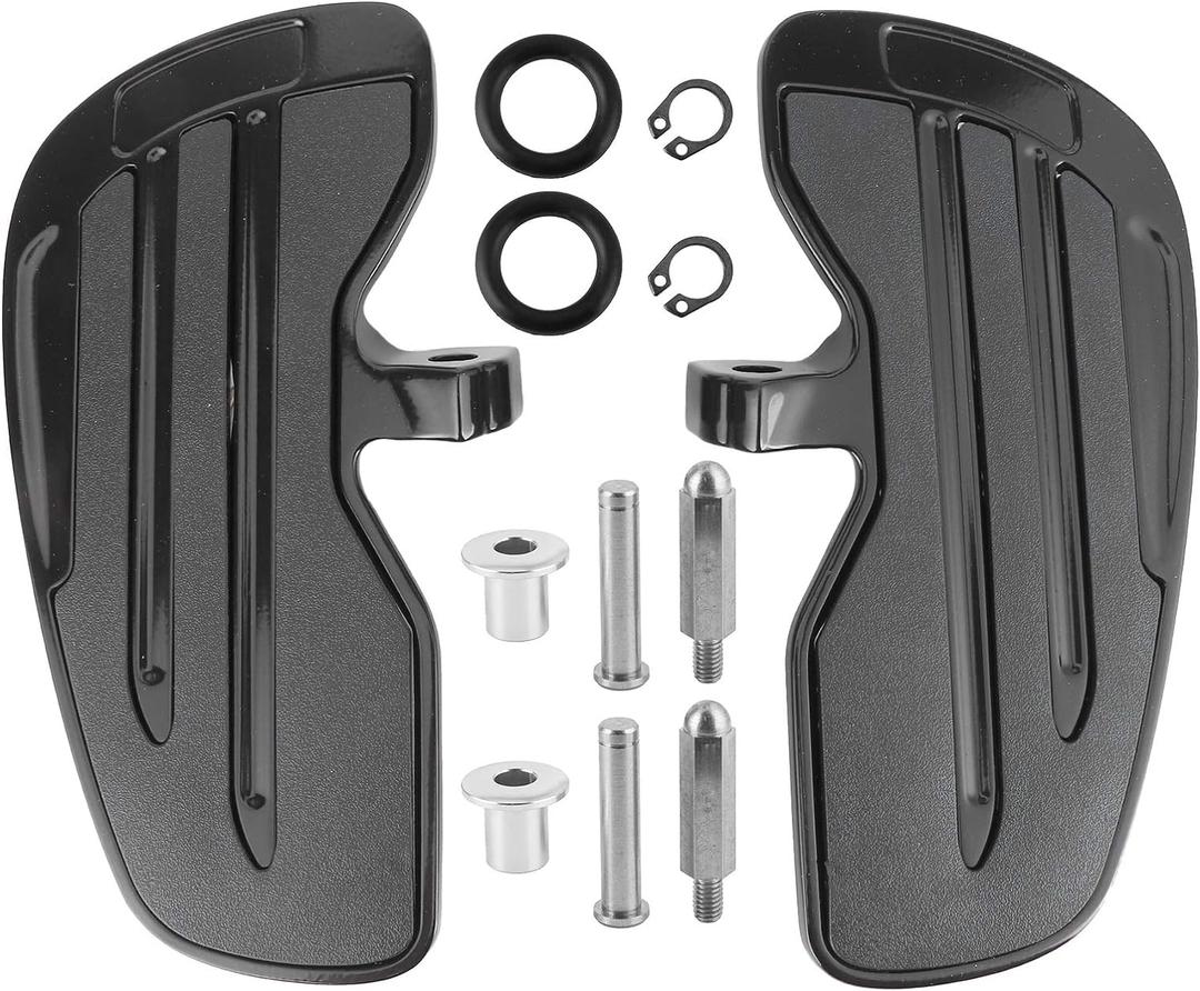 For Indian Bobber Front Floorboards Aluminum Foot Pegs Footboard for Indian/Sixty/Bobber 20152021(Black)