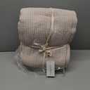 Cotton Gauze Full Queen Bedspread, Ultra Soft Prewashed Pick Stitch Matelass Coverlet, Lightweight Textured Oversized Queen Quilt Bedding Set for All Season, with 2 Shams, Rosette Beige