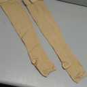 Amazon Basic Care Medical Compression Stockings, 20-30 mmHg Support, Women & Men Thigh Length Hose, Open Toe, Beige (Large)