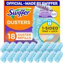 Swiffer Dusters Refill for Cleaning, Feather & Microfiber Duster Disposable Alternative, for Dusting Furniture, Blinds, Ceiling Fans, Walls, Helps Remove Allergens, Lavender, 18ct