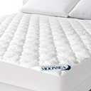Air Mattress Cover Full Mattress Pad, Thick Quilted Mattress Topper Full, Super Soft Breathable and Noiseless Down Alternative Fiber Pillow Top Mattress Pad (15-23'' Deep Pocket)