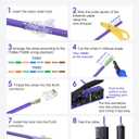 VCELINK RJ45 Crimp Tool Kit for CAT7/6A/6/5E/5, Upgraded Network Tool Set with an Ethernet Crimper, 25 RJ45 Connectors & Boots, Cable Tester, and Wire Stripper, Blue (No Cloth Bag Include)