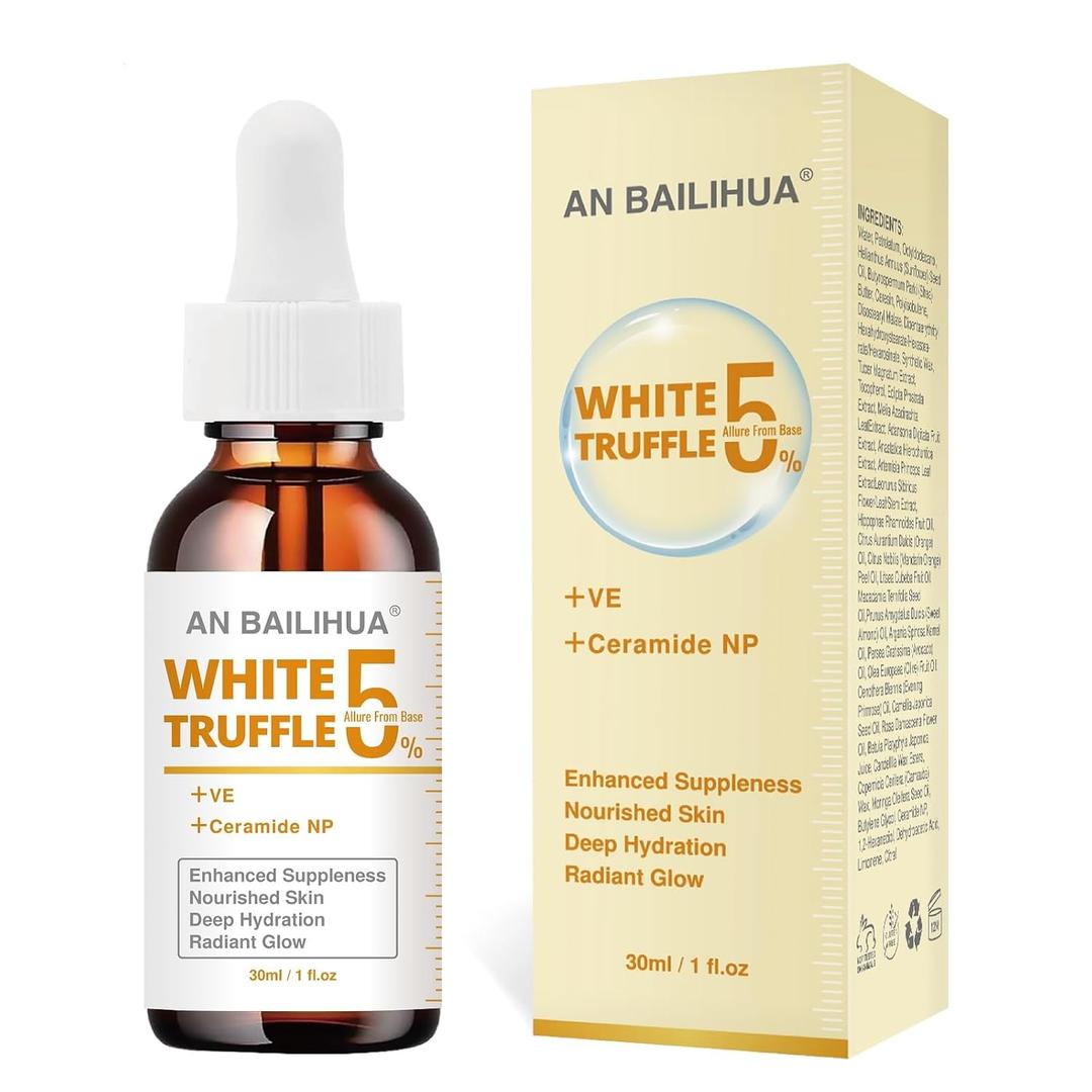 Luxury Hydrating Face Serum with White Truffle & Ceramide  Brightening, Nourishing & Plumping Serum for Glowing Skin  Infused with Shea Butter, Avocado Oil & Botanical Extracts