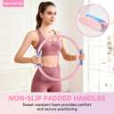Pilates Ring Fitness Circle 14 Inch Magic Circle for Toning Arms, Thighs, Legs & Core (Workout Guide Included)