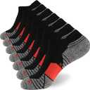 WANDER Men's Athletic Running Socks 7 Pairs Thick Cushion Ankle Socks for Men Sport Low Cut Socks 6-9/10-12/12-14 (Large)