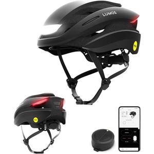 Lumos Ultra Smart Bike Helmet | Customizable Front and Back LED Lights with Turn Signals | Road Bicycle Helmets for Adults: Men, Women (M-L (21-1/4 to 24 / 54 to 61cm), Charcoal Black with MIPS)