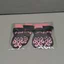 Anti Slip Dog Socks to Prevent Licking Paws - Double Side Paw Covers Dogs Grip Sock for Hardwood Floors, No Twist Dog Booties Grippy Socks for Small Medium Large Senior Dogs, Dark Grey and Pink, S (S(Pack of 4))