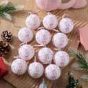 24 Pack Velvet Christmas Ball Ornaments 60mm/ 2.36'' Bow Christmas Tree Decorations Xmas Ornaments for Tree Home Coquette Room Birthday Party Front Door Wedding Holiday Decor (Pink)