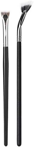 2PCS Mascara Fan Brush, INENK Lash Wand Brush Fan for Natural Lifted Effects and Enhance Lower Lashes, Synthetic Fibre Smooth Application No Smearing Clumping, Easy to Use Mascara on Lash Line