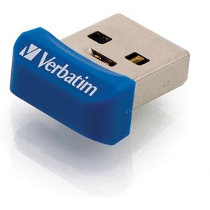 Verbatim 32GB Store 'n' Stay Nano USB 3.2 Gen 1 Flash Drive Snag-Free Low Profile Thumb Drive - Blue