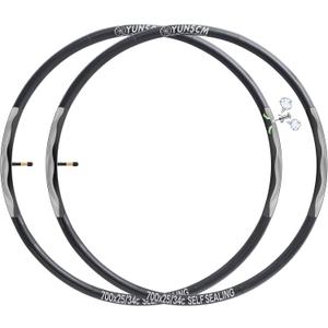 2-PCS 700C Self-Sealing Bike Tubes 700x25C 700x30C 700x32C 700x34C AV48mm Automatic Repair,Puncture Resistant Compatible with 700 x 25C/28C/30C/32C/34C Heavy Duty Bicycle Tire Tubes Schrader Valve