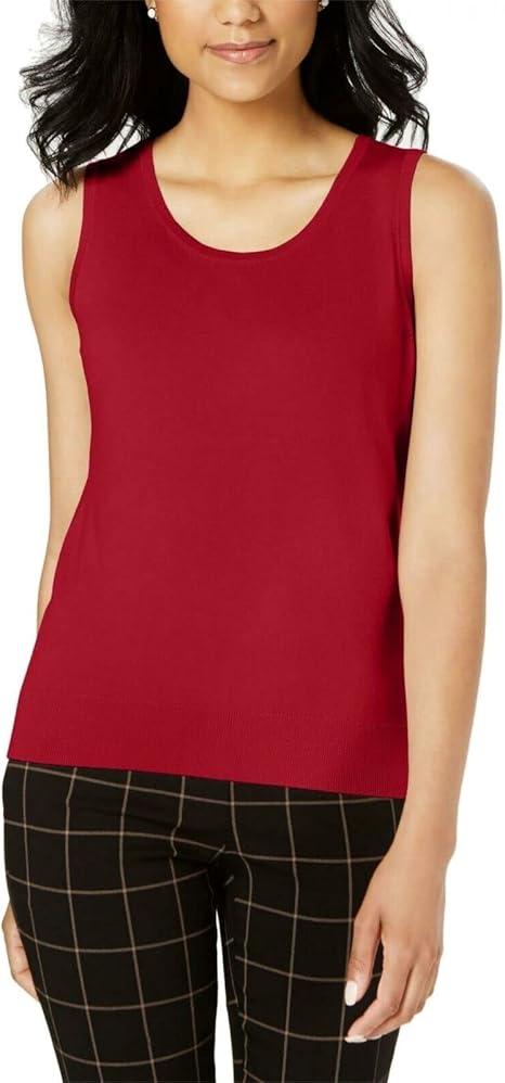  Comfort Apparel Womens Comfortable Plus Size V Neck Sleeveless Dressy Tanks Top Round Hemline, Size XL