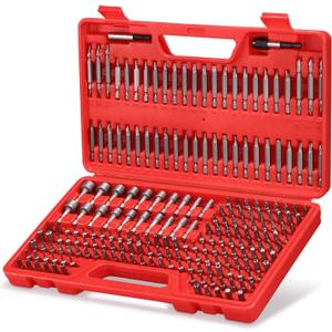 214-Piece Screwdriver Bit Set S2 Steel Drill bit set Power Bit Set with Security Bits (One Size)