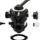 262506 1-1/2-Inch 6-Way Clamp Style Multiple Port Valve Top Mount Compatible with Tagelus/Sand Dollar/Meteor Pool and Spa Sand Filter