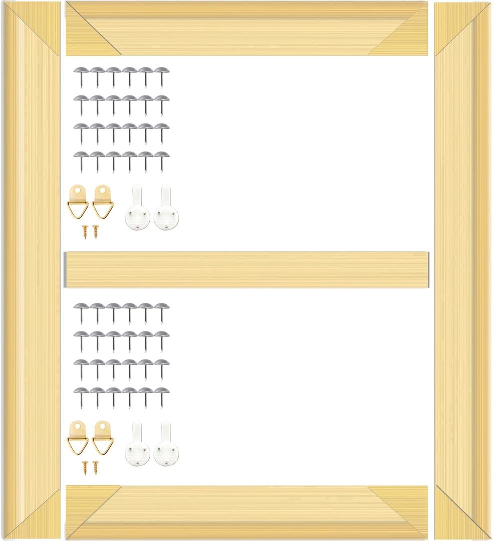 DIY Canvas Stretcher Bars 24X36 Inch Canvas Frame, Sturdy Stretcher Frames for Oil Paintings, Prints, Paint by Numbers & Posters, Thickness 11/16" x Width 1-1/2" (Need Extra Size to wrap Around The Frame)