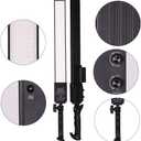 LED Video Light Battery Powered Photography Light Portable Handheld Wand,Dimmable 2800-5500K Photo Studio Light Kit with NP-970 Li-ion Battery and Stand for Portrait, YouTube,Outdoor Video