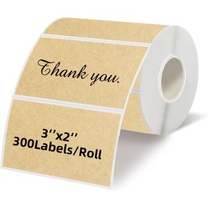 Starboling 3" x 2" Thermal Labels,Self-Adhesive Rectangle Thermal Printer Sticker,for Price,Barcode,Mailing,NameKraft