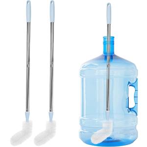 2-Pack 28 Long Bottle Brush, 3 and 5 Gallon Bottle Cleaning Brush, Water Bottle Brush with Bendable Replacement Brush Head, Nylon Bristles and Stainless Steel Handle Bucket Cleaning Brush
