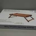 Extra Large Folding Bed Tray Table, 22 x 14 Acacia Wood Breakfast Tray, Food Serving Tray with Legs for Eating in Bed