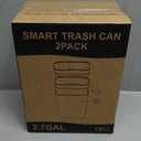 2 Pack 2.7 Gal Bathroom Trash Can with Lid, Automatic Trash Can Small Smart Garbage Can Touchless, Slim Motion Sensor Waterproof Plastic Trash Bins for Bedroom Office Kitchen Toilet (White)