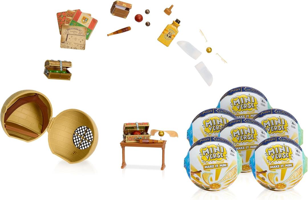 MGA's Miniverse Make It Mini Back to Hogwarts Harry Potter (6 Pack), Mini Collectibles - Mystery Blind Packaging, DIY, Resin Play, NOT Edible, Collectors, 8+, Gift